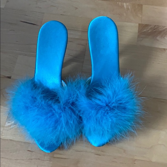 Shoes - Faux Fur Heels